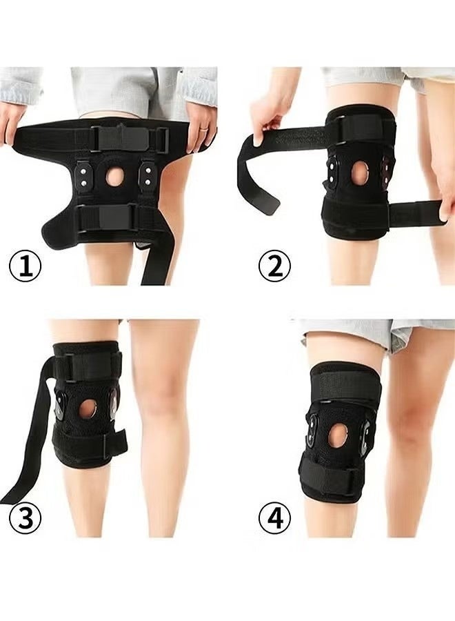 Arabest Women and Men Decompression Knee Brace, Adjustable Support for Knee Pain for Pain Relief Meniscus Tear Running Workout (Black) - Image 3